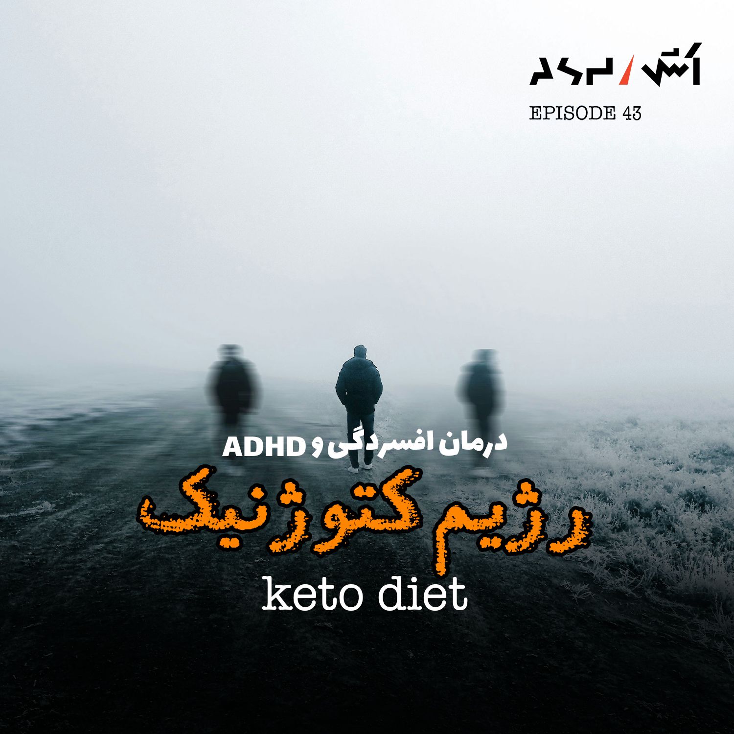کاور پادکست اش E43 | درمان افسردگی با رژیم غذایی کتوژنیک